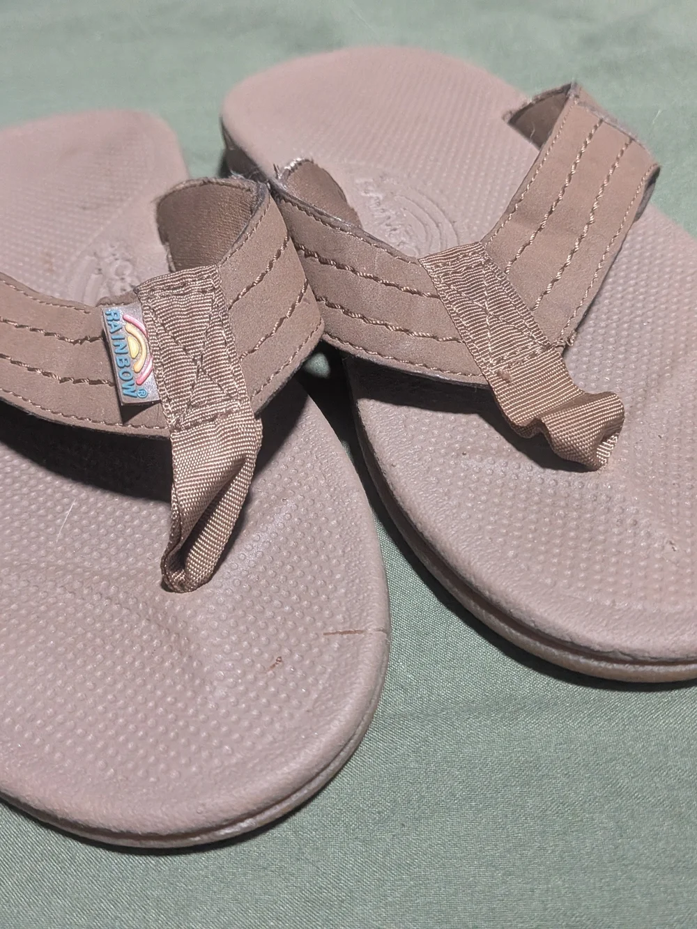 Rainbow Sandals Toddler Size 11/12 Brown Espresso Leather Flipflop Summer Beach
